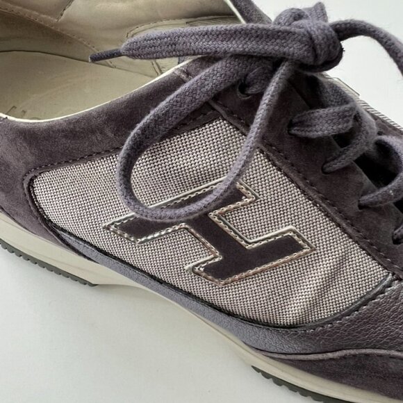 Hogan gray silver interactive fashion sneakers size 40 - Picture 4 of 7